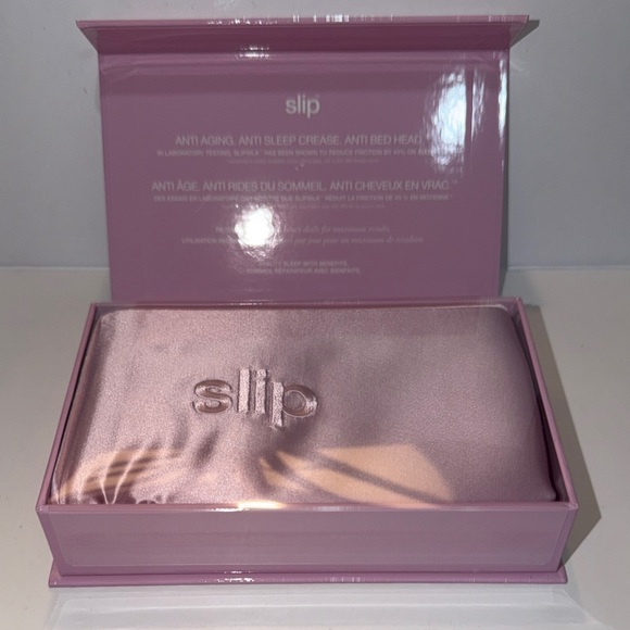 SLIP SILK 100% Pure Momme Silk QUEEN PILLOWCASE in Wildflower (Pink) NEW IN BOX! - Picture 12 of 16